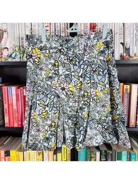 Floral Print A-Line Skirt for Women Susina Nordstrom Lined Floral Cotton Medium